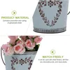 Vasos balde vaso de flor rústico plantador decorativo vaso vintage vaso durável folha galvanizada à mão