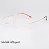 Whole-whole rimless hinged optical frames memory titanium eyeglasses prescription spectacles306g