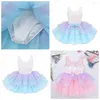 Stage Wear Tutu Ballet Robe Fille Ballerine Louange Liturgique Costume De Danse Lyrique Brillant Paillettes Maille Splice Gymnastique Justaucorps