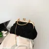 Sac de soirée s PU élégant sac fourre-tout de luxe avec chaîne en métal rose noir demoiselle d'honneur sac à main de mariage bal épaule 231219