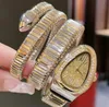 U1 TOP AAA Classic Designer Watch All Diamond Women Watches Snake Rose Gold Bransoletka Top Designer Designer Prezent dla Lady