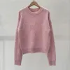 Kobiety Sweters cekinowe szachownica Sweter Kobiety Kobiety MOHAIR WOOL WOOL OUTER LOUT TOP TOPEMUN I Zima