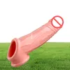 Reutilisable Pinis Sleeve Extender Delay Ejaculation Double Houngs Ring Reliste Cock Ring Dildo Sleeve Sex Toys for Men4804462