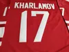 Custom Vintage 1980'S Valeri Kharlamov #17 CCCP Russia CCM Hockey Jersey Stitched S-5Xl Home Red Any Name Number 55