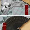 Figurki dekoracyjne chińskie vintage składane wentylator taniec weselny koronkowy jedwabny jedwabny rękaw