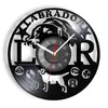 Horloges murales Labrador Dog Clock Golden Retriever Puppy Record Home Decor Cadeau pour amoureux Doggy Art Montre moderne