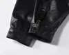 Vestes pour hommes Vintage Y2K Black Pu Veste en cuir pour hommes Chaquetas Hombre Coupe-vent Manteau d'extérieur surdimensionné Baggy Automne Bombre