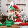 Poupées Grande taille de Noël en peluche jambe elfe poupée ornements garçons et filles jouet année décorations pour la maison arbre 231124 livraison directe jouets cadeaux Dh61K