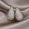 Stud Korea's ontwerp mode-sieraden 14K vergulde luxe zirkoon waterdruppel oorbellen Elegante dames bruiloft accessoires 231219