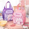 EisbeutelIsothermische Taschen Kawaii Lunchtasche Damen Niedlicher Bär Picknick Reise Thermo-Frühstücksbox Mädchen Schulkind Praktische Tragetasche Essen 118 231219