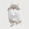 1 Stück Cartoon süße Katze Muster Lichtschalter Aufkleber, Badezimmer Schlafzimmer Wohnzimmer Schalter Aufkleber, abnehmbare Lichtschalter Aufkleber, selbstklebende Wandaufkleber