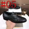 34Model Luxury italiensk stil Män Penny Loafers äkta läder Flat Crocodile Pattern Office Wedding Slip On Designer Dress Shoes for Men