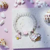 Nouveauté mignon enfants bijoux couleur émail chat abeille charme cristal perlé Bracelet pour les filles