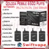 Doloda Pebble 6500 Puff Disposable E Cigarett 10 smaker 13 ml 0% 2% 3% 5% 500mAh Uppladdningsbart batteri 6