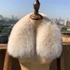 Scarves Fur Collar Winter Real Scarf For Coat Short Natural for Women Genuine Square Muffler 231218