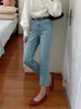 Jeans pour femmes détendue en forme droite petite petite femme pantalon de fret haute taille japonais japonais y2k streetwear élégant 231219
