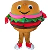 Kostiumy Halloweenowa maskotka hamburgera Kostium wysokiej jakości kreskówek Pluszowy Anime Postacie postać dla dorosłych rozmiar Bożego Narodzenia Fancy dre