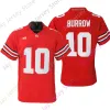 Maillots Ohio State Buckeyes Football Jersey NCAA College Joe Burrow Rouge Blanc Taille S-3XL Tous Ed Men Youth Home Way