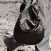 Bottegaaveneta väskor Gemellis axelväska 2023 Autumn Runway Style Woven Twin Bag Womens Fashion Stora kapacitet Underarm äkta läderhandväska