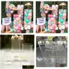 Decoração de festa Decoração de festa 3 Pçs / set Clear Crystal Acrílico Cilindro Pedestal Rodada Plinto para Casamento Backdrop Display Stand Rac Dh48Q