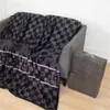 Designer Blanket brown Grey Black Checkerboard Old Flower Print Classic Letter Logo Blanket Office Rest Blanket Sofa Decoration Blanket 150 * 200cm