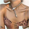 Pendant Necklaces 2023 Trend Fashion Punk Personality Hip-Hop Style Necklace Trendy Cool Inlaid Micro-Inlaid Uni Drop Delivery Jewelry Ot370