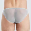 Majaki bezproblemowe lodowe jedwabne mężczyźni bielizny ultra-cienkie półprzezroczyste seksowne majtki męskie wygodne oddychające briefy chłodne Silkly