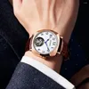 Wristwatches Aesop Men's Double Sided Hollow Tourbillon Watch Hand Winding Movement Sapphire Business Fashion Male Mechanical