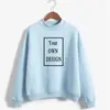 Men's Hoodies Sweatshirts Your OWN Design Brand Picture Custom print women Oneck Knitted Pullovers Thick Autumn Winter Candy Color Loose DIY 231218