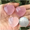 Artes e artesanato cura cristal natural rosa quartzo amor coração pedra chakra reiki entrega gota casa jardim dhi0l
