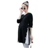 Sleep Lounge Maternity Clothing Set For Women kläder Casual Patchwork Långärmad lös t-shirtpografi Toppar Plus Size Drop Deliver Otoxa