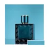 Colônia de designer de perfumes sólidos por eros para mulheres e homens 100 ml azul eau de highote de longa duração de fragrâncias spray preseierlash Drop de dh7kk
