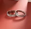 Fedi nuziali Fantastico anello glassato unisex di alta qualità in acciaio inossidabile color oro bianco 18 carati per donna uomo regalo per amante dei gioielli di moda