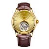 ساعة Wristwatches Aesop Men's Real Tourbillon Mechanical Watch for Men يشاهد HEAR