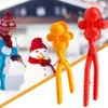 Outdoor Gadgets Practical Snowball Making Clip Comfortable Grip Novelty 4 Balls Snowball Clip Multicolor Play Snow Toy for Yard 231218