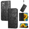 Zonnebloem PU lederen portemonnee hoesjes voor Samsung S24 Ultra Plus A05S A15 A35 A55 A05 Moto Edge 40 Neo G Power 2024 Play G14 G54 G84 Bloem ID-kaartsleuf Cash Flip Cover Pouch