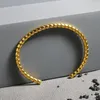Bracelet personnalisé en acier inoxydable bracelets de manchette simple bobine punk métal bracelet à la mode plaqué or bijoux de haute qualité en gros