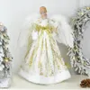 Decorative Objects Figurines Standing Treetop Figurine Angel In Gown Home Table Decoration Room Decor Statue Accessories Desk 231219