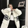 Fashionable Women's White Designer Women's Classic Double-sided Woolen Women's Letter Pattern Coat