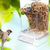 Decorazioni da giardino Mangiatoie per uccelli No Mess Mangiatoia automatica per pappagalli Bevitore per semi in acrilico Contenitore per alimenti Accessori per gabbie per parrocchetti piccoli e medi 231218