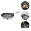 Wok en acier inoxydable, petite poêle à frire, poêle antiadhésive en nid d'abeille, ustensiles de cuisine, livraison directe d'œufs, Kit de jardin pour la maison, Otkyu