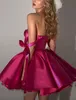 Urban Sexy Dresses Sexy Off Shoulder Homecoming Dresses For Women Mini Length Puffy Pelated Satin A-Line Robe Cocktail Femmes for Girls 231219