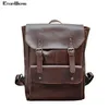 Briefcases Business office Laptop Backpack Men Multifunction School bags Designer PU Leather backbag women Travel bag pack Casual 255A