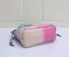 Asla güneşin doğumu pastel 2pcs set totes tam el çantaları dhgate kadın tasarımcı omuz çanta çanta üzerinde tote çanta bahar crossbody alışveriş cüzdan