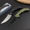 Högkvalitativ CS-21ttl Taktisk vikkniv D2 Satin/svart beläggningsblad CNC Finish G10 Handle utomhus camping vandring överlevnadsmappknivar med detaljhandelslådan