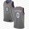 Personalizado Mens Mulheres Juventude Philadelphia''76ers''0 Richardson 2 Malone Camo Azul Vermelho Basquete Retro Jersey