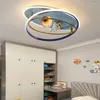 Plafondverlichting Led Kinderkamer Cartoon Creatieve Astronaut Lamp Moderne Jongen Meisje Slaapkamer Thuis Binnenverlichtingsarmaturen