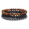 Wholesale Healing Crystal Agate Natural Stone Tiger Eye Beaded Bracelet for Women