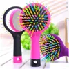 Saç Fırçaları De Fırça Magic Rainbow Comb İle Ayna Anti-Statik Siyah Pembe Mor Cepillo Para Desenredar El Cabello Drop Teslimat Dhseo