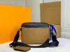 Black Messenger crossbody bags Luxury tote handbag outdoor sport Designer Shoulder leather clutch Womens purse Bag